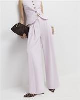 River Island Womens Wide Leg Trousers Pink Dart Detail Belt Loops Pants Bottoms - 12 Regular Regular