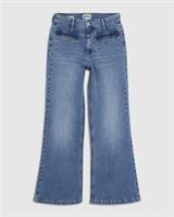 River Island Womens Flared Jeans Petite Blue Double Yoke Relaxed Trousers Pants - 16 Extra Short Petites