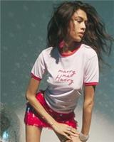 River Island Womens T-Shirt Pink Marry Me Harry Ringer Graphic T Shirt Tee Top - M Regular