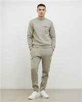 River Island Mens Cargo Joggers Khaki Slim Fit Nylon Drawstring Pants Bottoms - S Regular