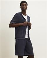 River Island Mens Shorts Blue Slim Fit Textured Knitted Drawstring Bottoms - M Regular