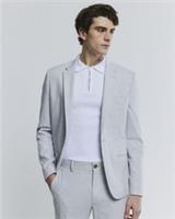 River Island Mens Blazer Jacket Grey Skinny Fit Textured Button Outerwear Top - 40 Regular Regular