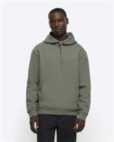 River Island Mens Hoodie Green Regular Fit Plain Cotton Sweatshirt Hooded Top - S Regular