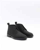 River Island Mens Chukka Boots Black Lace Up Ankle Padded Sock & Tongue Shoes