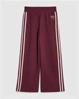 River Island Girls Wide Leg Trousers Red Pinstripe Elasticated Pants Bottoms