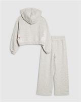 River Island Girls Tracksuit Set Grey More Amour Hooded 2 Piece Long Sleeve