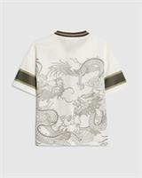 River Island Boys T-Shirt White Japanese Dragon & 10 Graphic T Shirt Tee Top