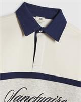 River Island Boys Sweatshirt Cream Sanctuaire Graphic Collared 1/4 Button Top