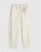 River Island Girls Cargo Trousers Cream Twill Keyring Drawstring Pants Bottoms