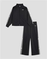 River Island Girls Tracksuit Set Black Bow Taped Graphic 2 Piece Long Sleeve