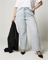 River Island Womens Straight Jeans Plus Blue High Waisted Relaxed Trousers Pants - 24 Plus