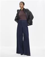 River Island Womens Wide Leg Jeans Petite Blue Pull On Trousers Pants Bottoms - 6 Extra Short Petites