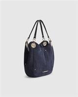 River Island Womens Shoulder Bag Navy Eyelet Slouch Popper Shoulder straps