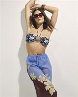 River Island Womens Maxi Skirt Brown Floral Tropical Print Beach Bottom - XL Regular