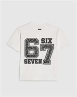River Island Boys T-Shirt White 67 Graphic Bandana Print Crew T Shirt Tee Top