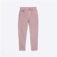 River Island Girls Mom Jeans Pink Raspberry Denim Pants Trousers Bottoms - 13-14 Years Regular