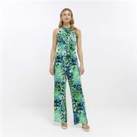 River Island Womens Jumpsuit Green Halter Neck Sleeveless Tie Waist Outfit - 6 Regular