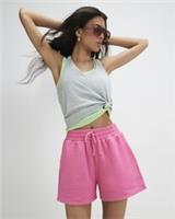 River Island Womens Shorts Pink Drawstring Waist Slip Pockets Pants Bottoms - XL Regular