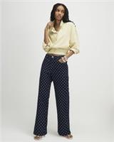 River Island Womens Straight Jeans Blue Spot Print Relaxed Pockets High Waisted - 10 Regular