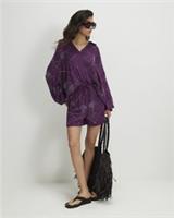 River Island Womens Shorts Purple Embellished Palm Diamante Hotfix Detail - S Regular