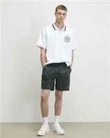 River Island Mens Polo Shirt White Oversized Fit Tennis Crest Short Sleeves - L Regular