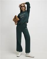 River Island Womens Joggers Green Les Parisiennes Cuff Hem Elastic Waist - L Regular
