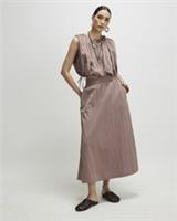 River Island Womens Midi Skirt Brown Full Style Pockets Elasticated Waist - 10 Regular
