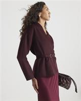 River Island Womens Jacket Red Handmade Wool Blend Short Belted Wrap Style - M Regular
