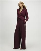 River Island Womens Joggers Red Pinstripe Crochet Side Stripe Pockets Bottoms - S Regular