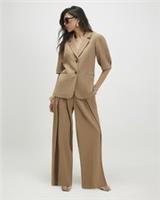 River Island Womens Barrel Leg Trousers Beige Belted Pockets Casual Bottoms - 8 Regular