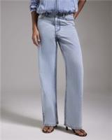 River Island Womens Straight Leg Jeans Blue Relaxed High Rise Trousers Pants - 12 Petites