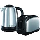 Russell Hobbs 21830 Lincoln Polished Stainless Steel 1.7L Kettle and 2 Slice Toaster Set