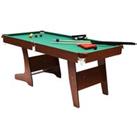 Charles Bentley Premium 6ft Pub Style Folding Snooker and Pool Games Table
