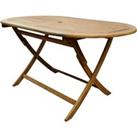 Charles Bentley Wooden Acacia Furniture Oval Table