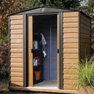 Rowlinson Woodvale 8ft x 6ft Metal Apex Garden Shed