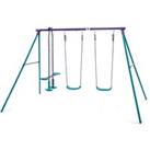 Plum Jupiter Double Swing and Glider Set - Purple/Teal