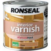 Ronseal Quick Dry Varnish - Clear Matt, 250ml, Clear