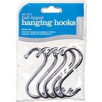 KitchenCraft Chrome Plated Hanging "S" Hooks 80mm - Pack of 5