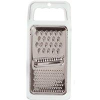 Chef Aid 3 Way Stainless Steel Flat Grater with ABS Frame - White, White