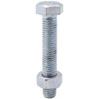 Select Hardware Hexagon Nuts & Bolts Bright Zinc Plated M8X70mm (3 Pack)