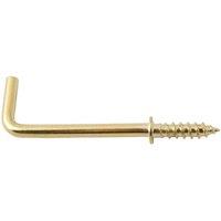 Select Hardware Sq Cup Hooks Shoulder Electro Brass 20mm (20 Pack)