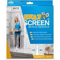 JML Snap Screen White: Magnetised Mesh Bug-Free Door Curtain, White