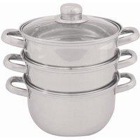 Robert Dyas Stainless Steel 3 Tier Steamer - 18cm