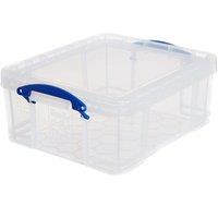 Really Useful 18L Plastic Storage Box - Clear, Clear