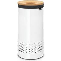 Brabantia 35L Laundry Bin with Cork Lid - White, White