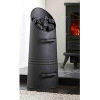Harewood International Inglenook Black Coal Tapered Skuttle Hod Fireside Bucket Handles, Black