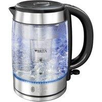Russell Hobbs 20760-10 1L Brita Purity Filter Glass Kettle, Silver