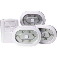 Lifemax Remote Control Wireless LED Lights - 3 Pack, White