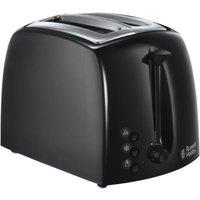 Russell Hobbs 21641 Textures 2 Slice Wide Slot Plastic Toaster - Black, Black