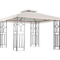 Charles Bentley Garden 3 x 3m Steel Art Gazebo - Beige, Cream